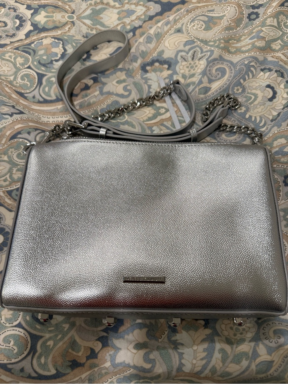 Rebecca Minkoff- Silver Crossbody Shoulder Bag - Metallic Finish